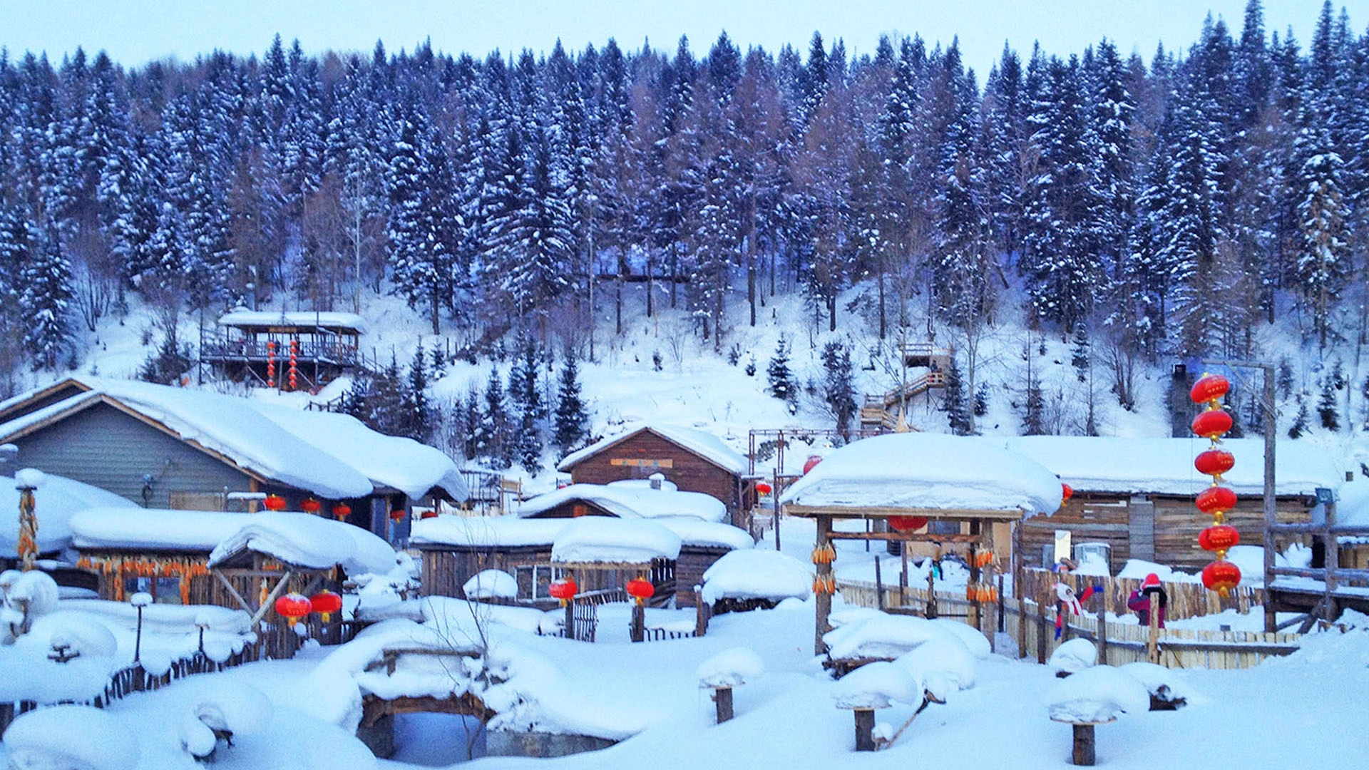 china snow town