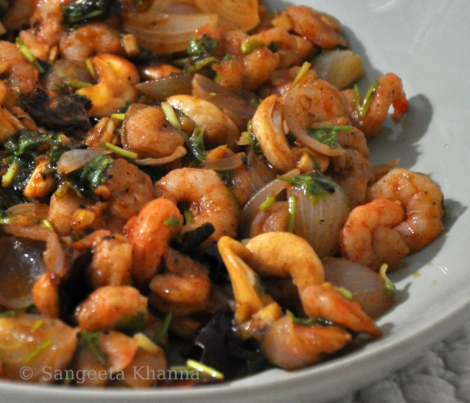 Sautéed Shrimp with Cashew Nuts