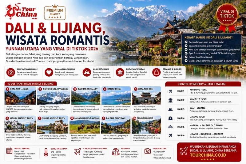 Dali dan Lijiang - Wisata Romantis Yunnan Utara Viral TikTok 2026