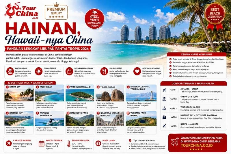 Hainan Hawaii-nya China - Panduan Lengkap Liburan Pantai 2026