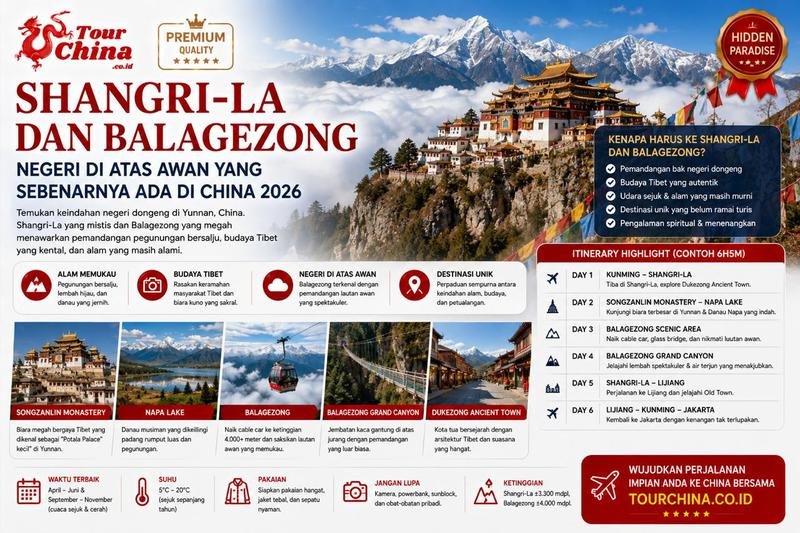 Shangri-La dan Balagezong - Negeri di Atas Awan China 2026
